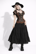 Shadow Rogue Armor Gothic Corset – Dark Fantasy Style | Black Assassin Waist Armor