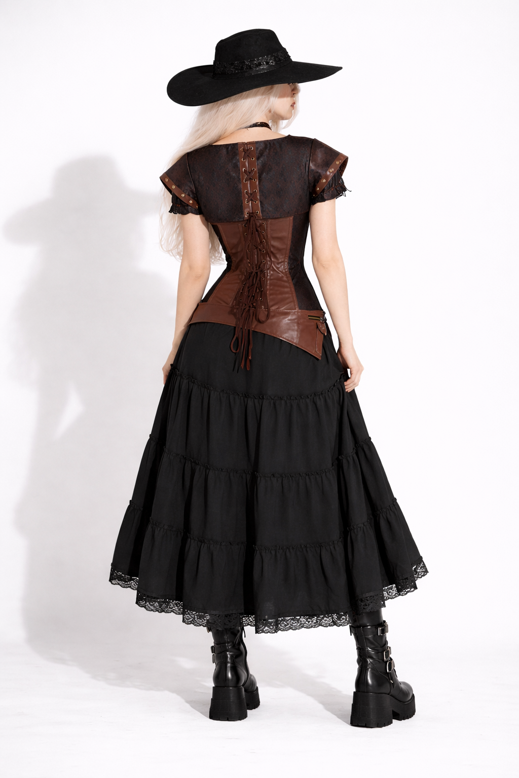Shadow Rogue Armor Gothic Corset – Dark Fantasy Style | Black Assassin Waist Armor