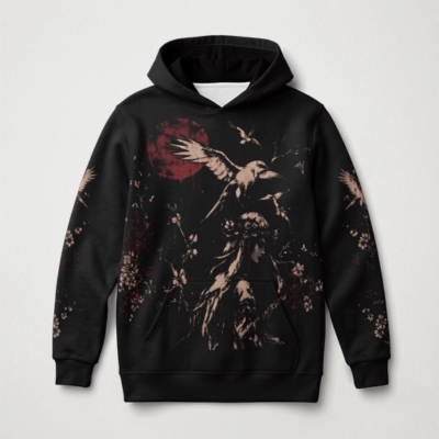 Slavic Gothic Oversized Hoodie | Lady of the Dark Forest | Premium Full Print 280 GSM