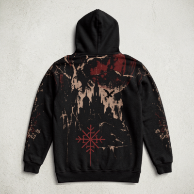 Slavic Gothic Oversized Hoodie | Lady of the Dark Forest | Premium Full Print 280 GSM