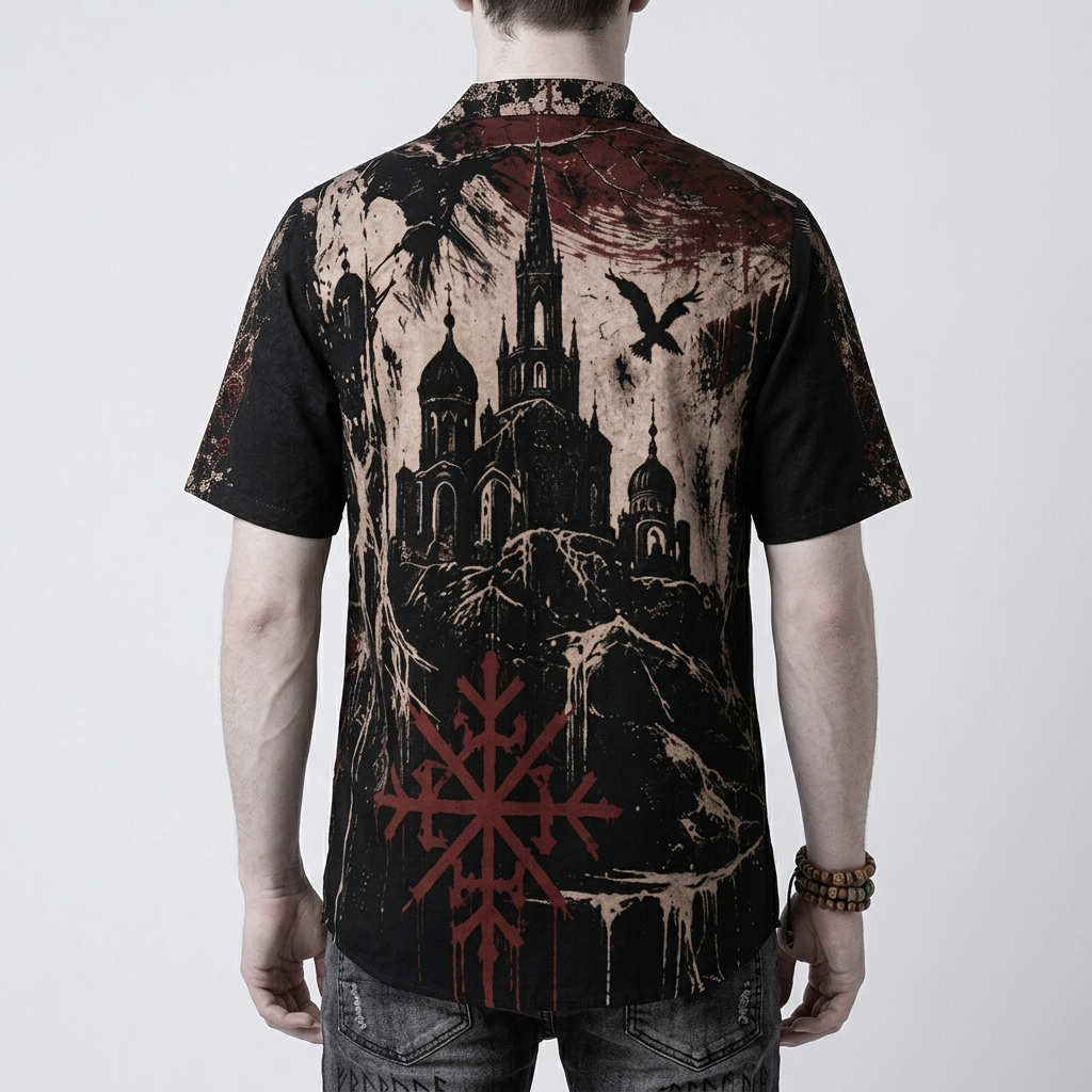 Slavic Gothic AOP Shirt | Lady of the Black Forest | Premium Slavic Gothic