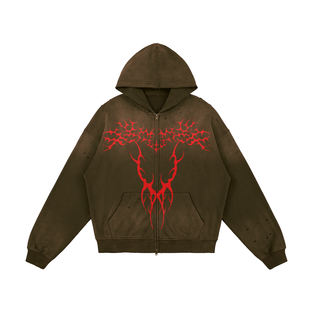 Y2K Gothic Hoodie Zip