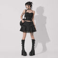 Midnight Lace Gothic Skirt | Romantic Darkwear Mini