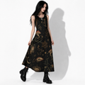 Women’s Whimsigoth Maxi Dress | Moonlit Ritual Garden – Cotton Witchcore & Mystic Forest Dress