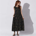 Witchmoon Slavic Ritual Dress | Gothic Witchcore Cotton Maxi Dress