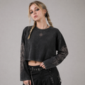 Forest Rot Moth Gothic Long Sleeve Crop Top – Witchcore Wicca