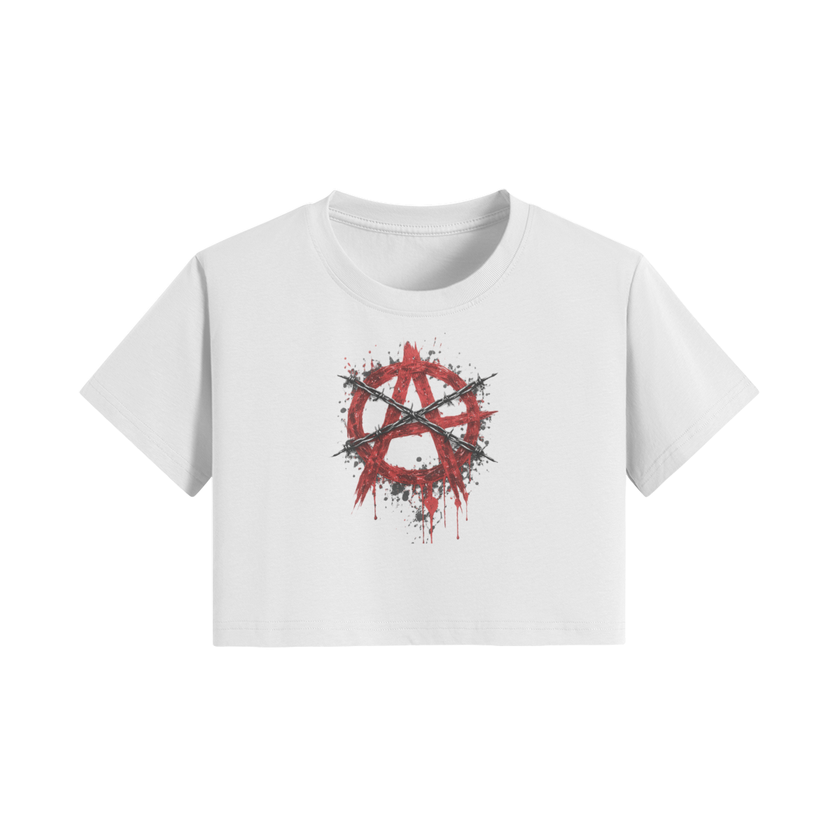 Cotton Punk Rock Women Crop Top