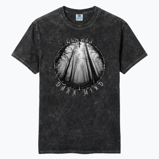 Gothic Washed T-Shirt Unisex – DARK MIND NIGHT FOREST | Cotton Darkwear Tee