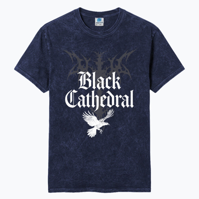 Black Cathedral I – The Raven’s Call Mineral Wash Unisex Gothic T-Shirt