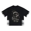 Unisex Grunge Goth Plaid T-Shirt | Pretty Things Rot Too | Gothic Streetwear