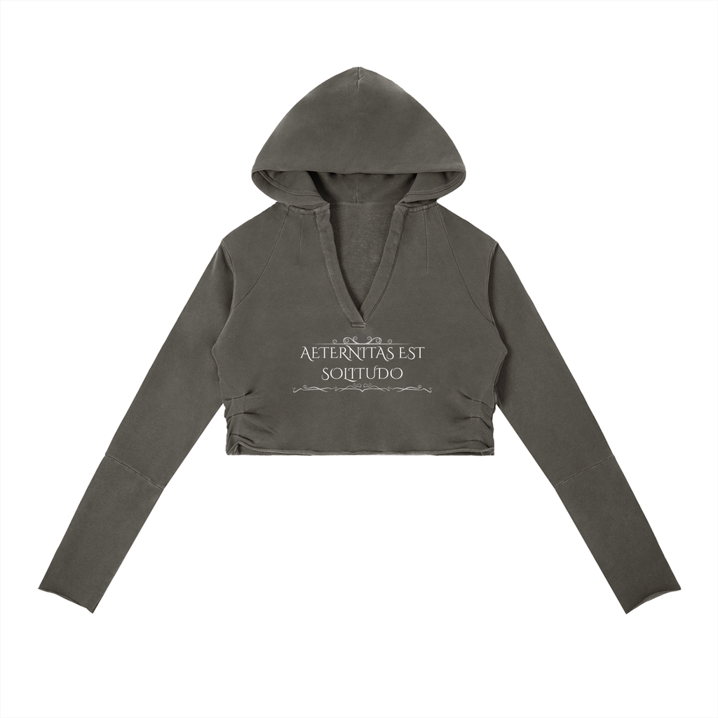 Women's Gothic Crop Hoodie | Gothic Ezoteric Tattoo Hoodie
