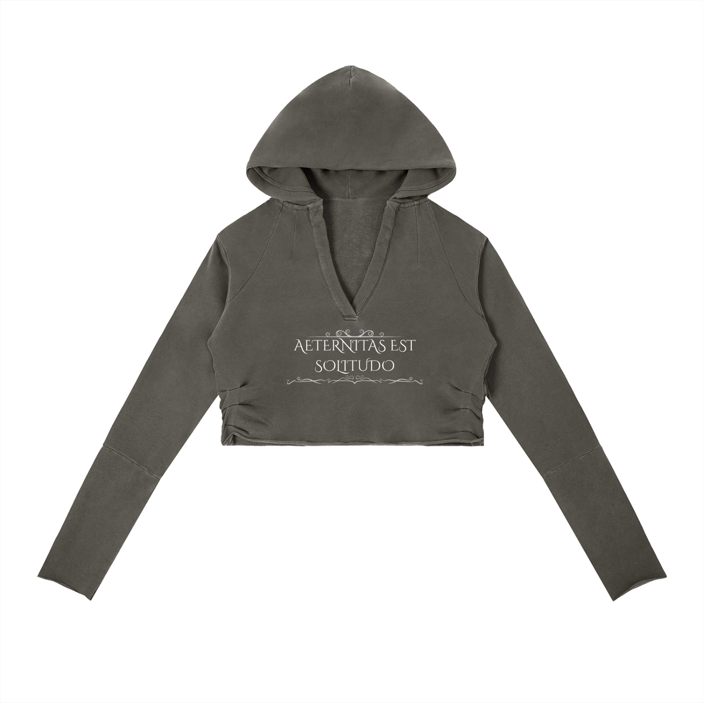 Women's Gothic Crop Hoodie | Gothic Ezoteric Tattoo Hoodie
