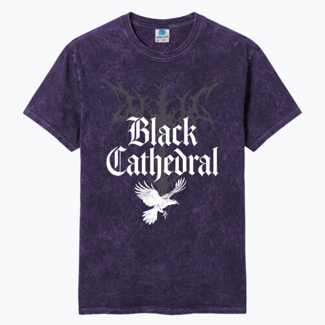 Black Cathedral I – The Raven’s Call Mineral Wash Unisex Gothic T-Shirt