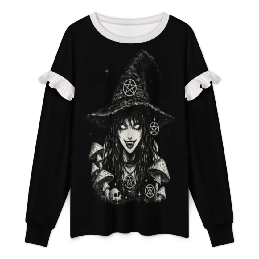 Gothic Wicca Blouse | Witchcore Gothic Y2K Bad Girl