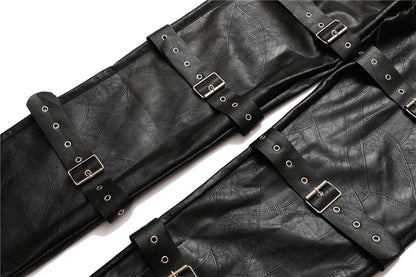 Black Metal PU Pants