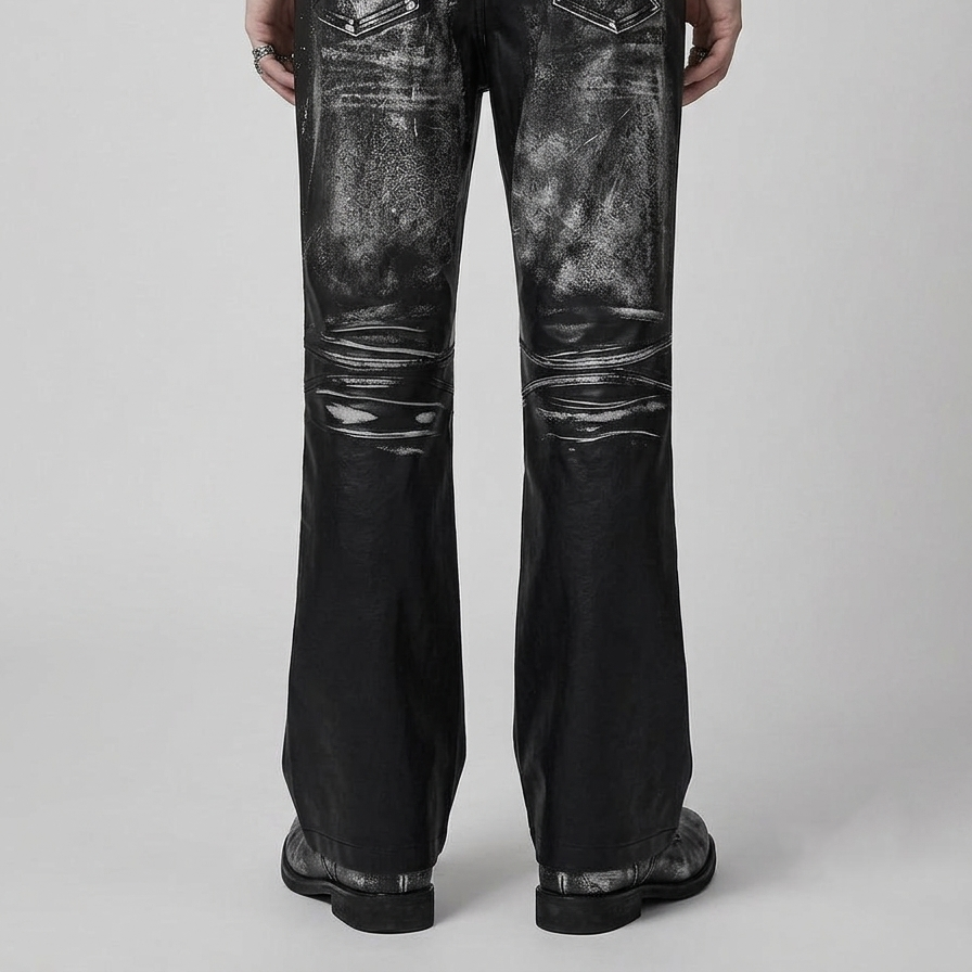 Unisex Punk Baggy Pants | Ash Requiem | Punkgoth Streetwear