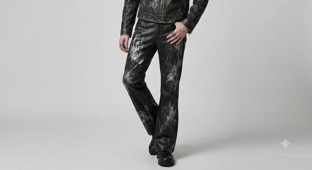 Unisex Punk Baggy Pants | Ash Requiem | Punkgoth Streetwear