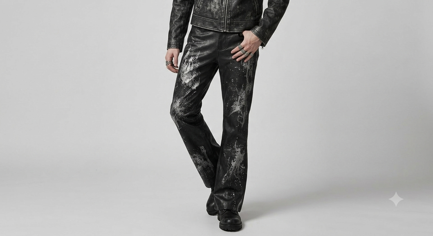 Unisex Punk Baggy Pants | Ash Requiem | Punkgoth Streetwear