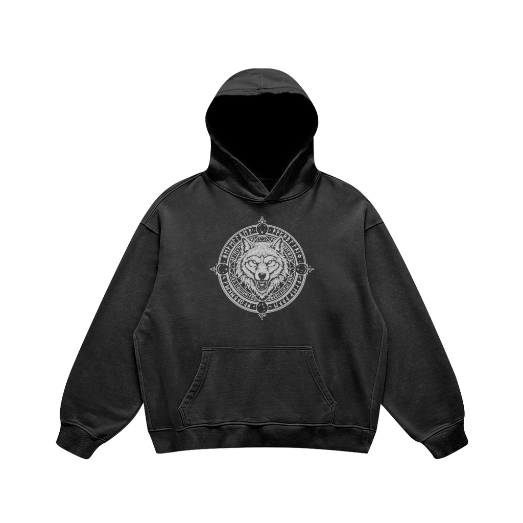 Gothic Sweatshirt Slavic Goth Wolf Black
