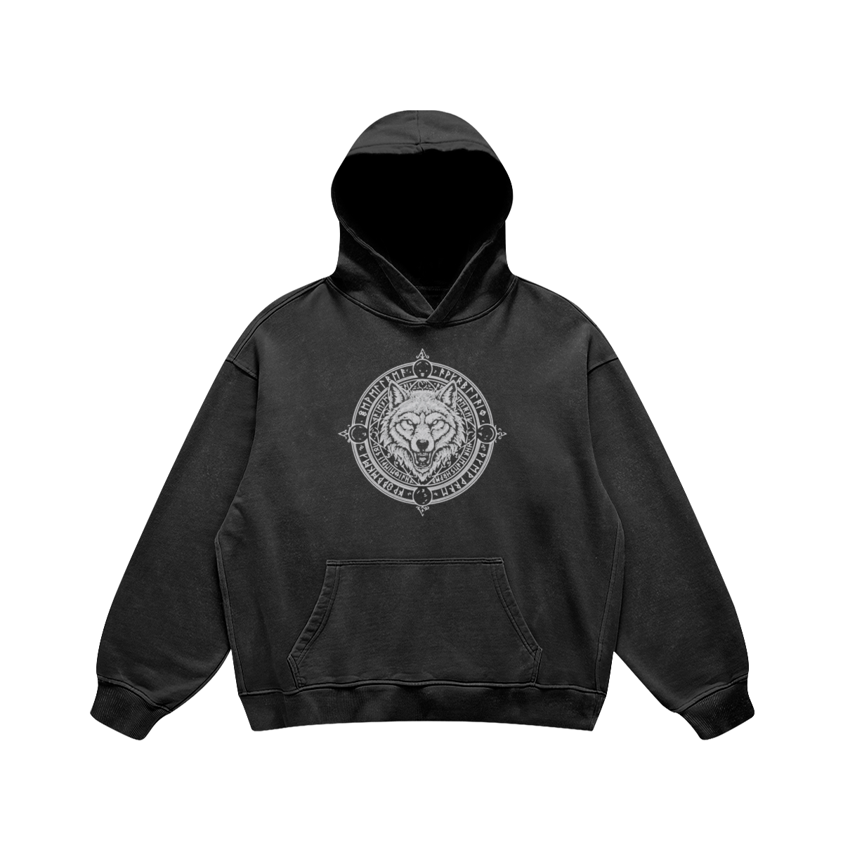 Gothic Sweatshirt Slavic Goth Wolf Black