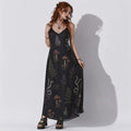 Witchwood Ritual Dress | Gothic Witchcore Maxi Dress